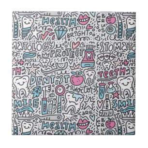 Dental Cartoon Pattern Tile
