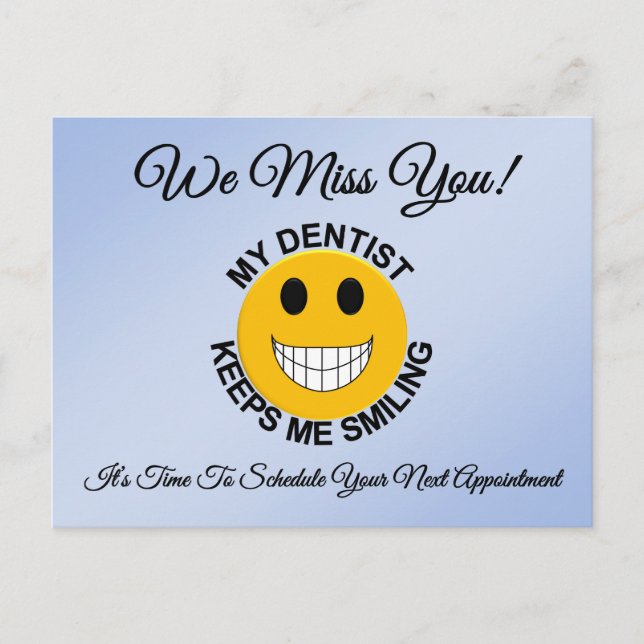Dental Checkup Appointment Reminder Postcard (Front)