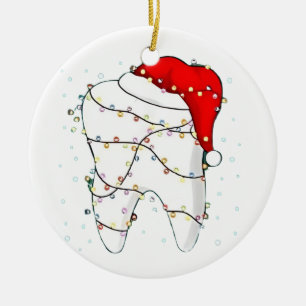 Dental Christmas Dunny Dentist Holiday  Ceramic Ornament