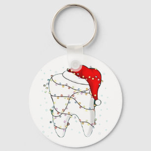 Dental Christmas Dunny Dentist Holiday Keychain