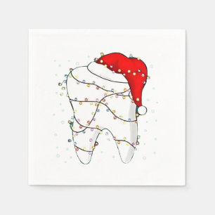 Dental Christmas Dunny Dentist Holiday  Napkin