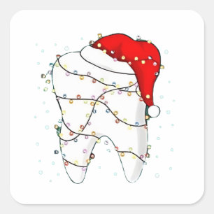 Dental Christmas Dunny Dentist Holiday  Square Sticker