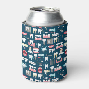 Dental Clinic Office Pattern Can Cooler
