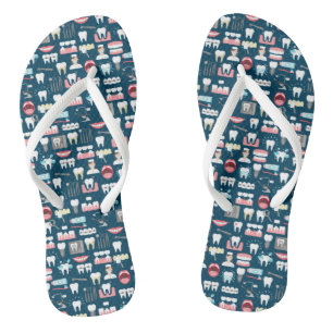 Dental Clinic Office Pattern Flip Flops