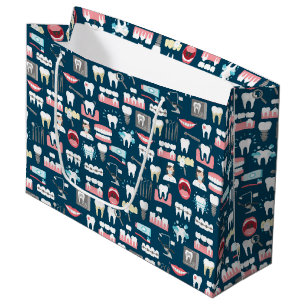 Dental Clinic Office Pattern Large Gift Bag