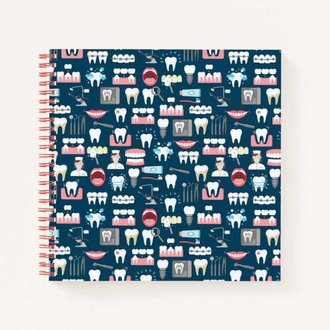 Dental Clinic Office Pattern Notebook (Front)