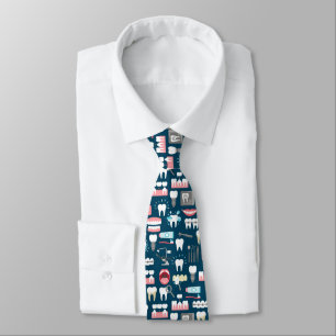 Dental Clinic Office Pattern Tie