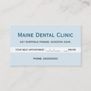 Dental Clinic Rendez-vous dentaire Carte de rappel