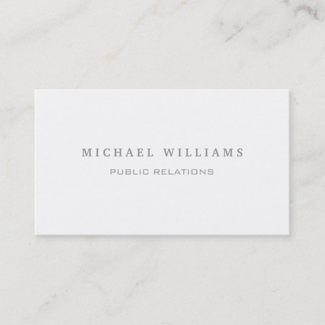 DENTAL CLINIC - SIMPLE WHITE MINIMUM PROFESSIONAL BUSINESS CARD (Front)