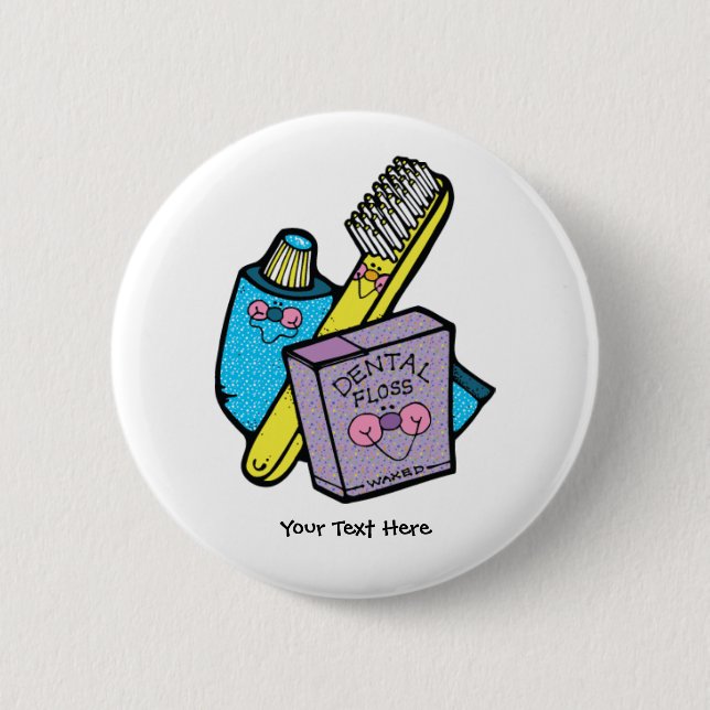 Dental (customizable) 2 inch round button (Front)