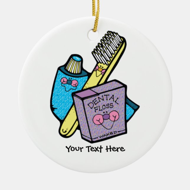 Dental (customizable) ceramic ornament (Front)