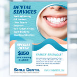 Dental Dentist Services with Special Offer Flyer<br><div class="desc">Are you a dentist selling dental services at your practice?  This is a perfect flyer that will help you showcase your services,  offer a special and get business in.</div>