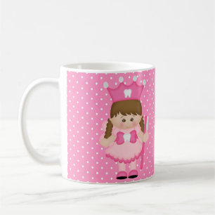 Dental Dentist Tooth Fairy Zebra Cute Princess Dot Coffee Mug