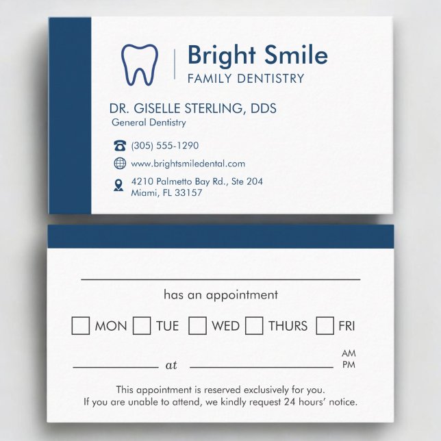 Dental Dentistry Tooth Appointment Reminder   Card (Creator Uploaded)