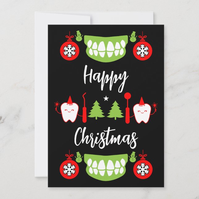 Dental Doctor Xmas Holiday Card (Front)