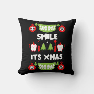 Dental Doctor Xmas Throw Pillow