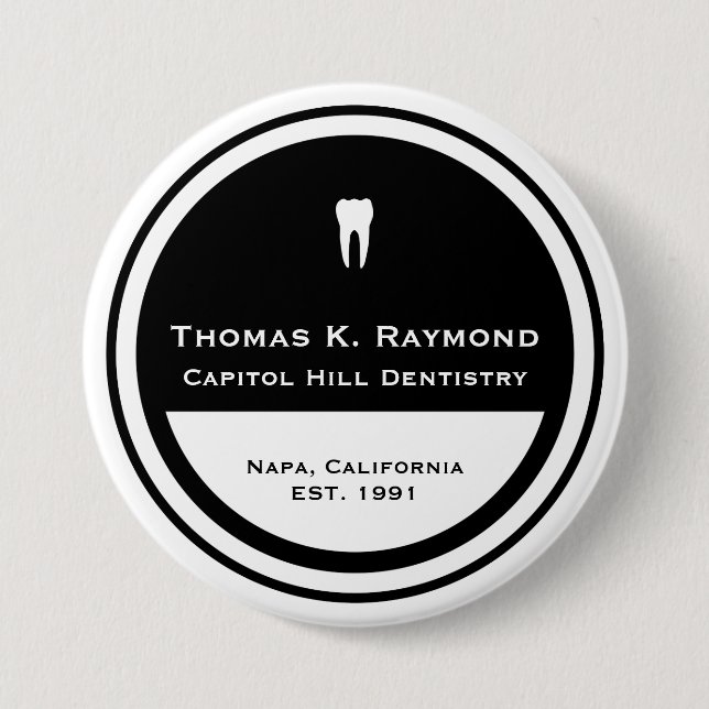 Dental Employee 3 Inch Round Button (Front)