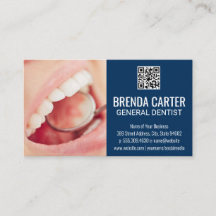 Dental Exam   QR Scan Code Business Card