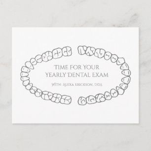 Dental Exam Reminder Postcard