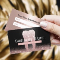 Dental Glitter Tooth Rose Gold Dentist Appointment