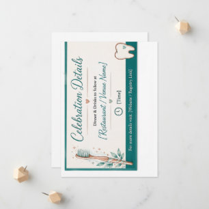 Dental Hygiene Graduation Reception Details Card  
