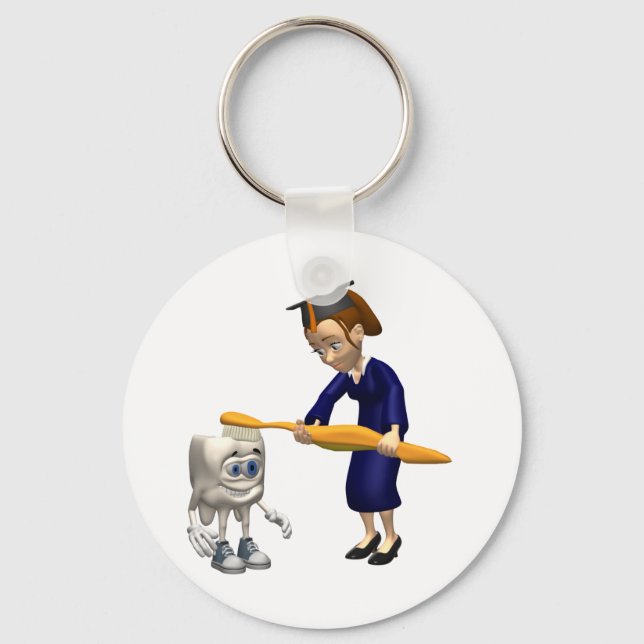 Dental Hygiene or Dentist Graduation Gifts Keychain (Front)