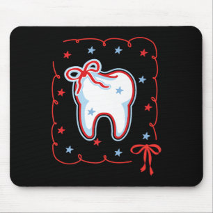 Dental Hygienist 4th July American Dentist Coquett Mouse Pad