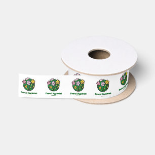 Dental Hygienist Blooms Satin Ribbon