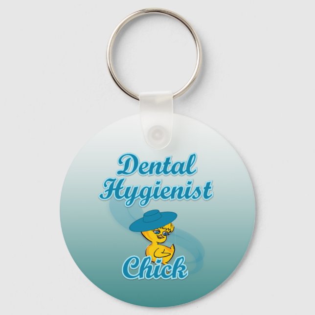 Dental Hygienist Chick #3 Keychain (Front)