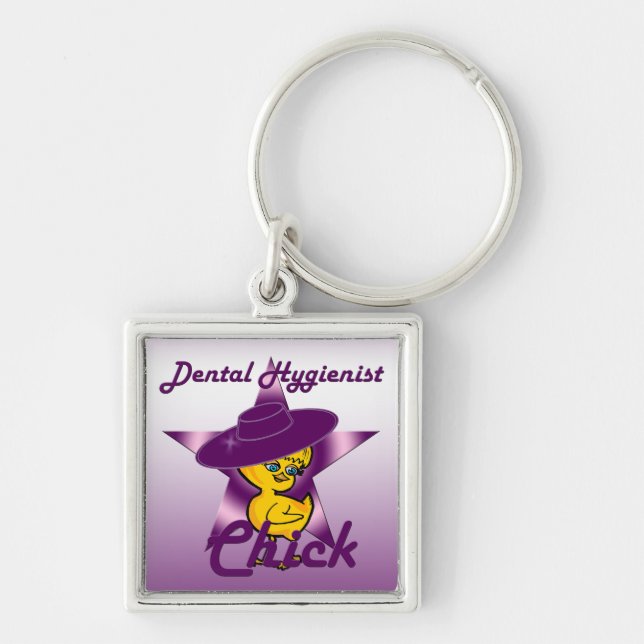 Dental Hygienist Chick #9 Keychain (Front)