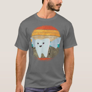 Dental Hygienist Dentist Tooth Fairy Retro Dental T-Shirt