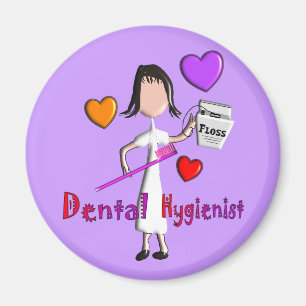 Dental Hygienist Gifts Adorable Hearts Design Magnet