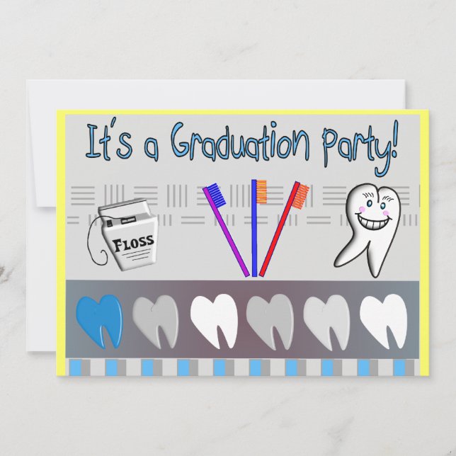 Dental Hygienist Graduation Invitations (Front)