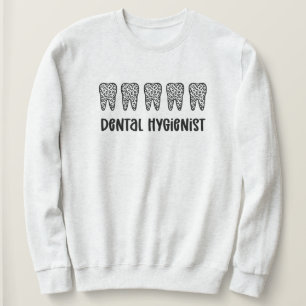 Dental Hygienist Leopard Print Teeth Sweatshirt