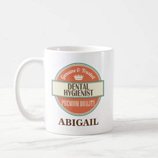Dental Hygienist Personalized Office Mug Gift (Left)