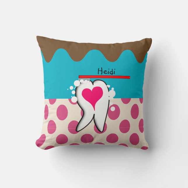 Dental Hygienist Tooth Pillow Customizable III (Front)