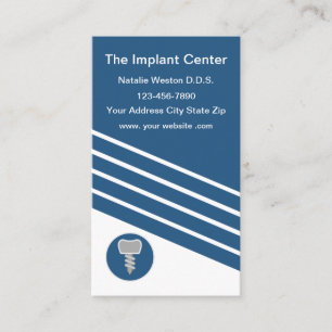 Dental Implants Modern Vertical Business Cards