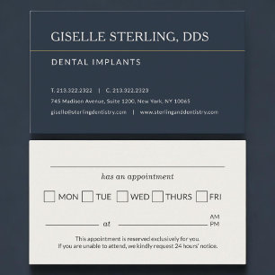 Dental Implants Office Appointment Reminder Card