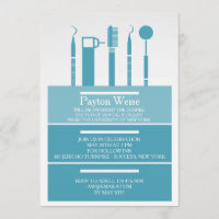 Dental Instruments Graduation Invitation