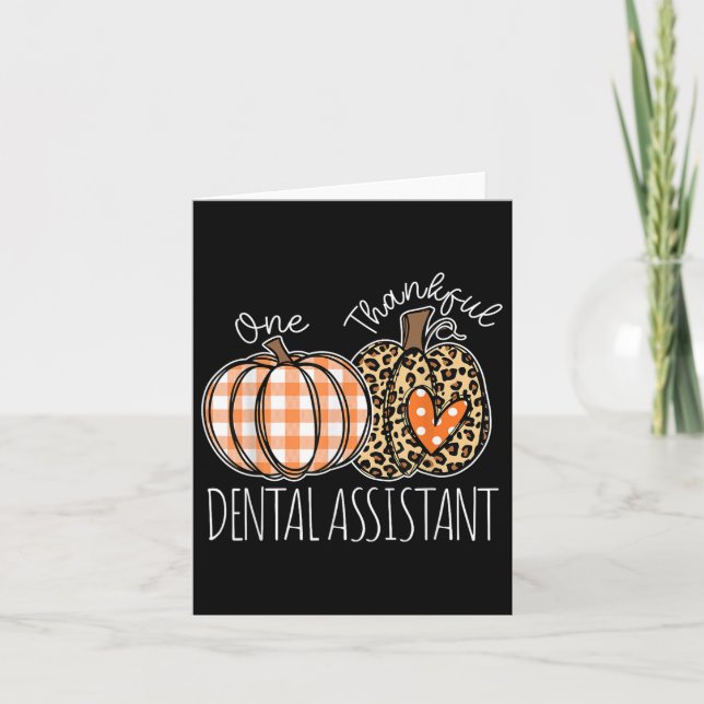 Dental Istant Cute Thanksgiving Dentist Istant  Card (Front)