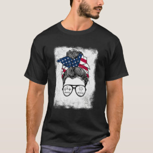 Dental Life Messy Bun Sunglasses Military For Men T-Shirt