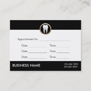 Dental Office Appointment Professional Dentist Card