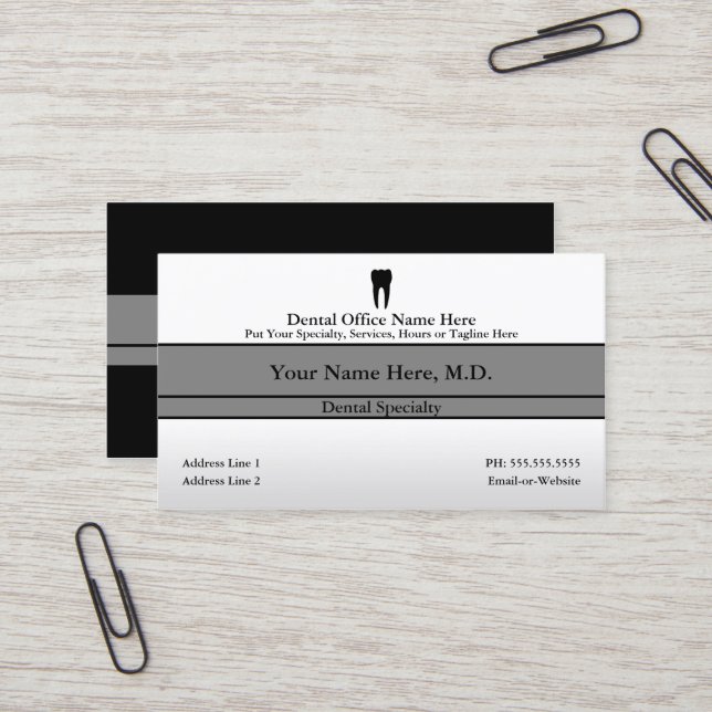 dental office business card (Front/Back In Situ)