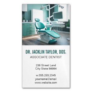 Dental Office Chair   Health Care Magnetic Business Card
