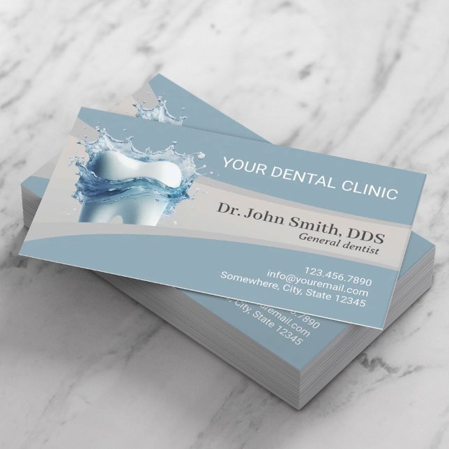 Dental Office Clean Tooth Modern Dentist  Appointment Card (Creator Uploaded)