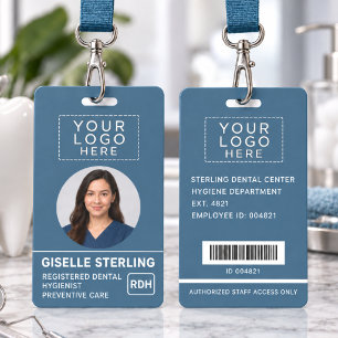Dental Office Employee Photo Barcode Badge