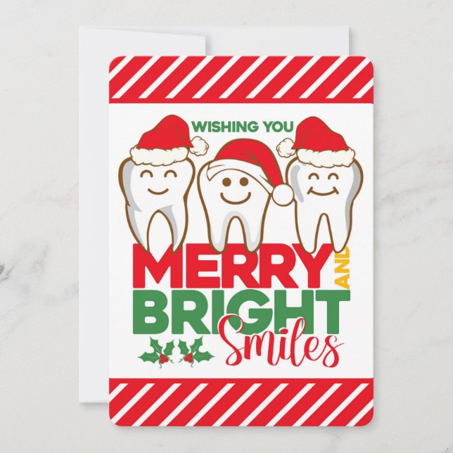 Dental Office Flat Holiday Card (Front)
