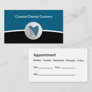 Dental Office Logo Dentist Appointment Cards
