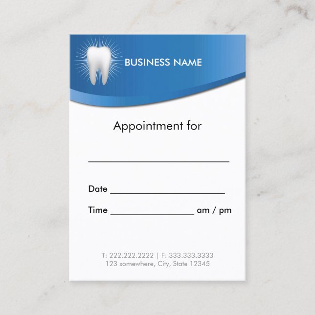 Dental Office Modern Blue Dentist Appointment (Front)