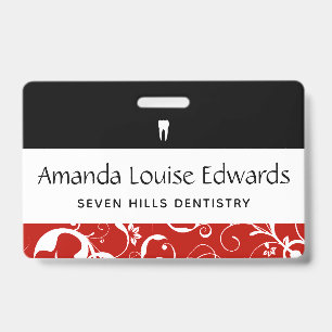 Dental Office Staff Pro Damask Badge